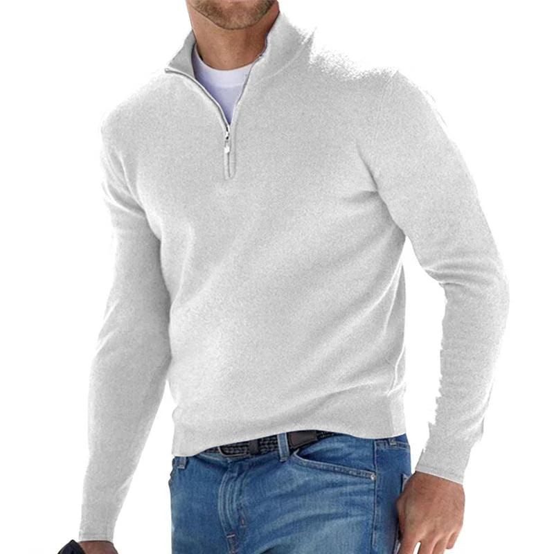 Modern zip-up sweater