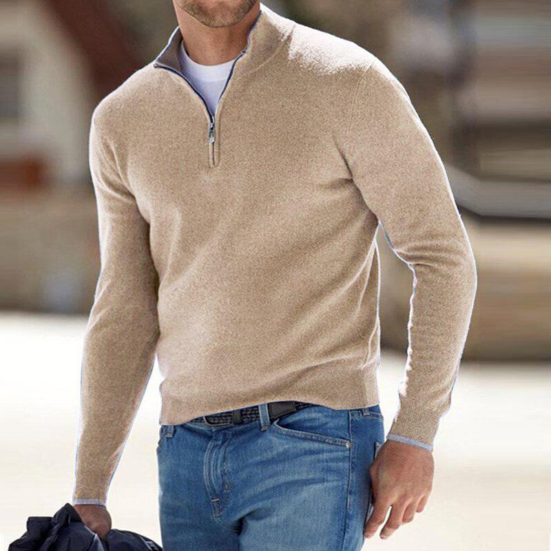 Modern zip-up sweater