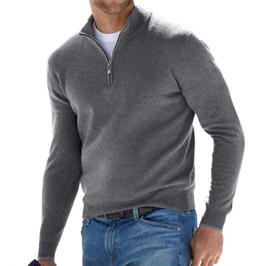 Modern zip-up sweater