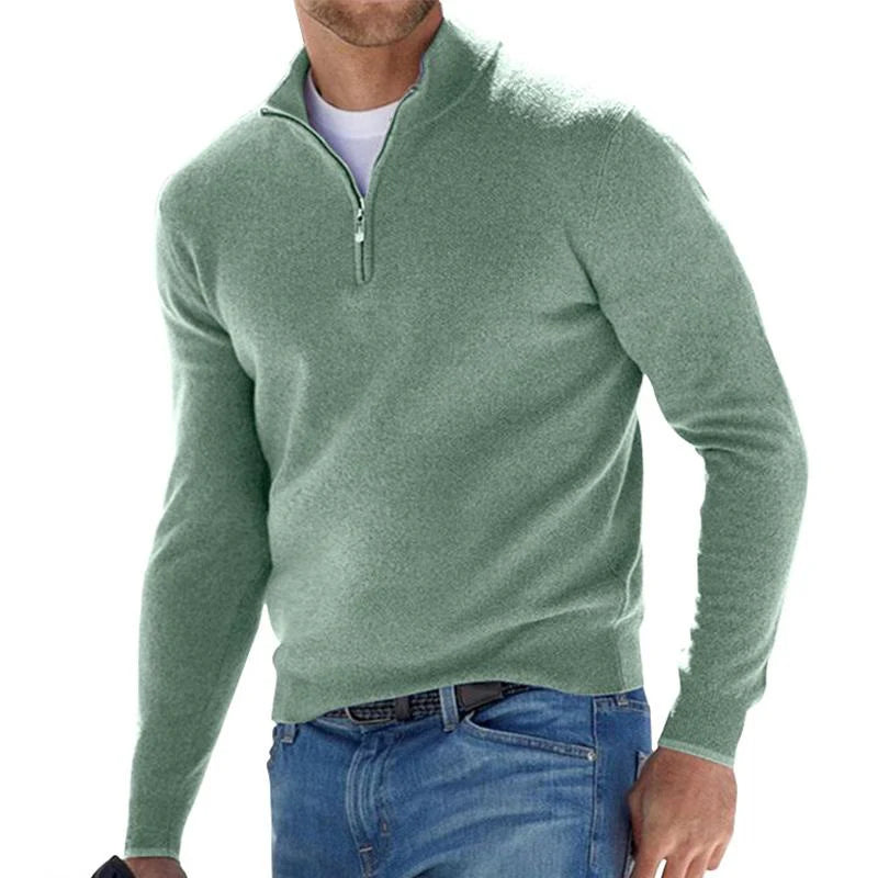 Modern zip-up sweater